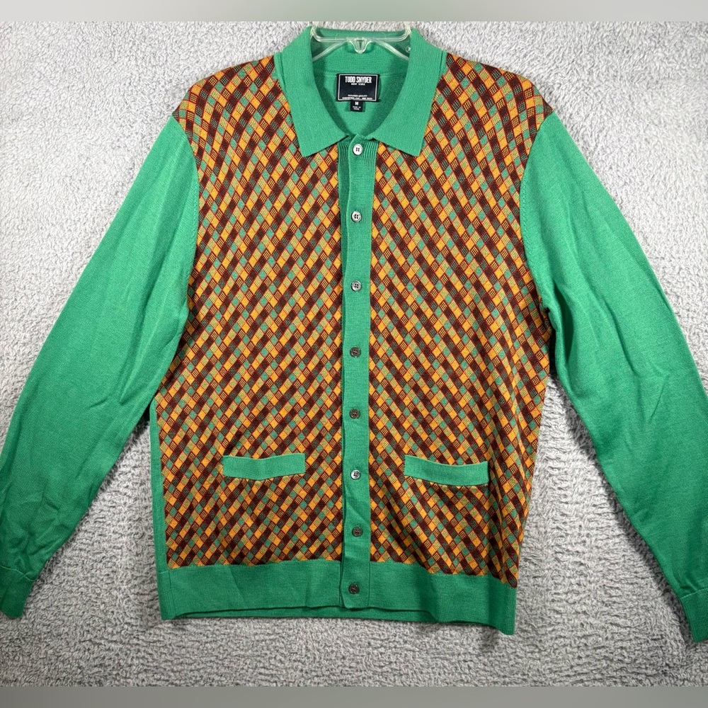 Todd Snyder Cardigan Green Sweater Men’s Size Medium